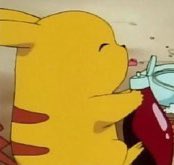 PokemonGems's tweet photo. Pikachu really loves his ketchup https://t.co/YvaDChhdJP