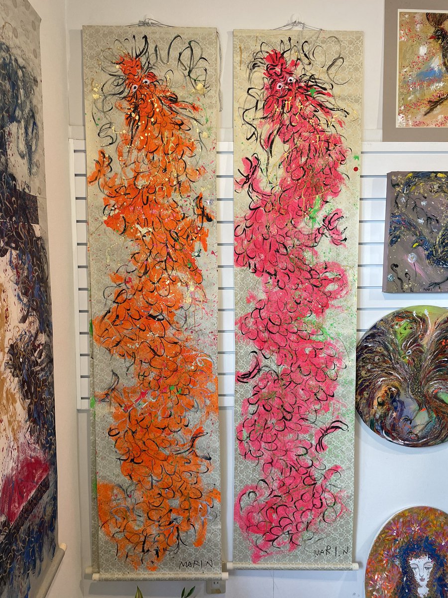 花女神　にしまり　にしまりちゃん　ニューヨーク　西村麻里　龍神　龍 ペット占いでおなじみのにしまりちゃんこと、西村麻里氏が個展