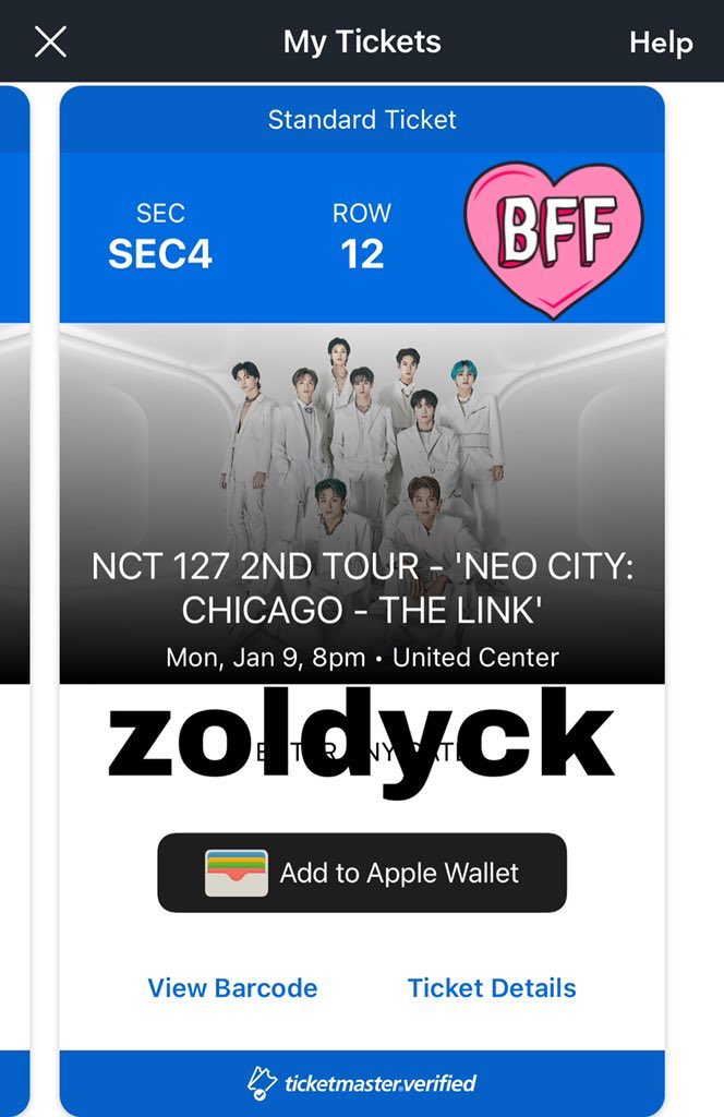 kilIzoIdyck's tweet photo. #wts wts - nct127 nct chicago floor tickets ticket
want - $300
paypal f&f only
willing to ft
have past ticket selling proof/trading acc!
#ncttickets https://t.co/NOSTdN0yOq