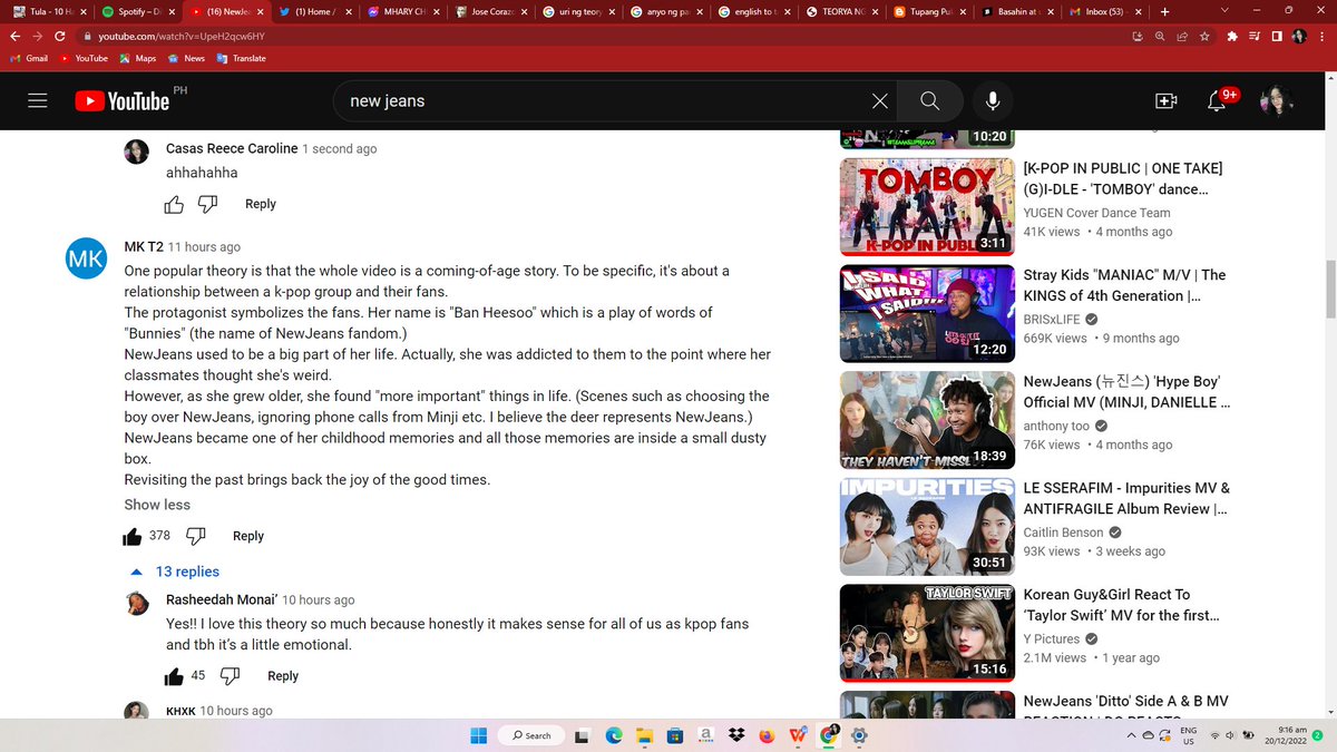 cutie_chim's tweet photo. This comment in youtube makes me sad:(
#DittoFirstRak
#NewJeans #뉴진스
@NewJeans_ADOR https://t.co/e1RZmBv8g6