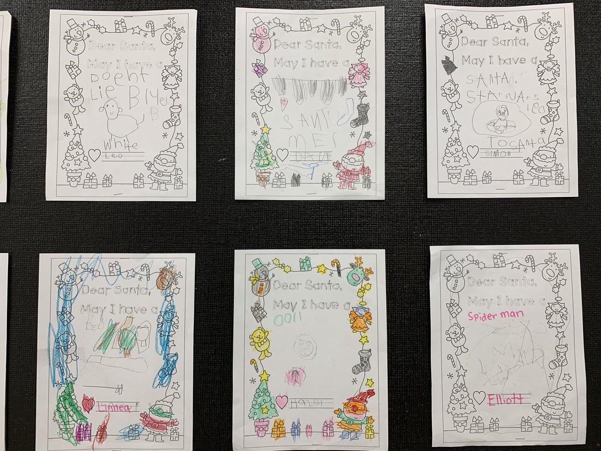 Super proud of my kiddos! We had so much fun writing letters to Santa!