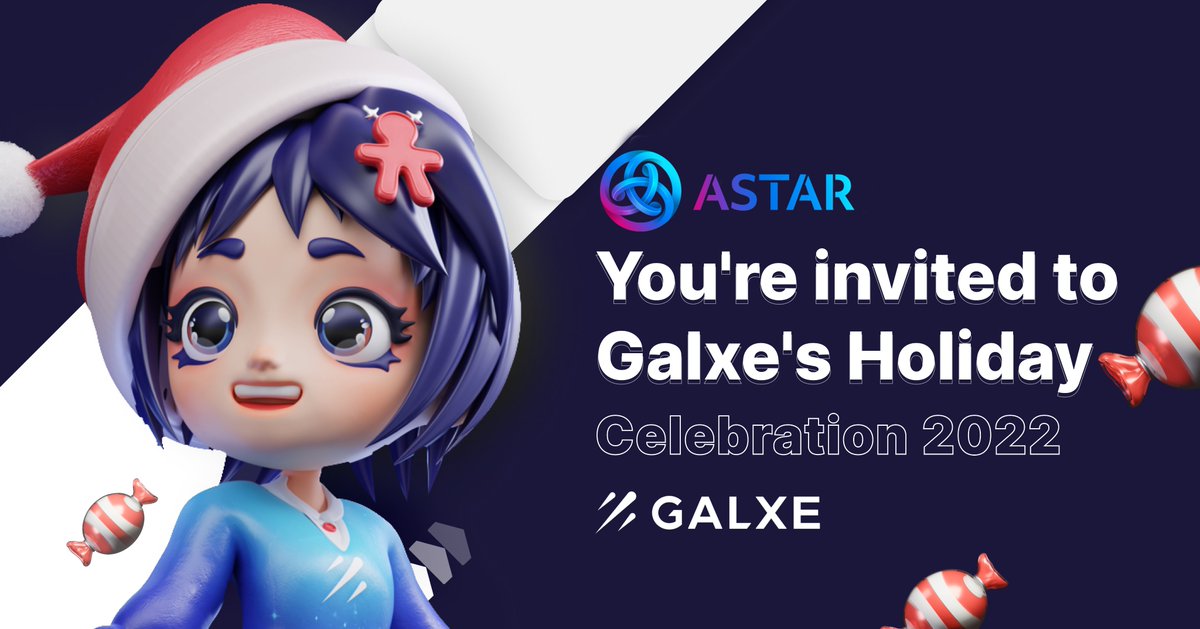 Galxe (@galxe) on Twitter photo <a href="/ShopMoso/">(Now @MosoHQ)</a> <a href="/MagicEden/">Magic Eden 🪄</a> <a href="/zapper_fi/">Zapper ⚡️</a> #GalxeHoliday2022 Night 9: Astar 🎄
- Follow <a href="/AstarNetwork/">Astar Network</a>
- Register with Astar Pass
- Swap at least 10 USDT worth of assets on ArthSwap
- Stake at least 500 ASTR with Astar dApp Staking
- Open a vault and mint at least 10 BAI stablecoin on AstridDAO
gal.xyz/Holiday2022Ast… <a href="/ShopMoso/">(Now @MosoHQ)</a> <a href="/MagicEden/">Magic Eden 🪄</a> <a href="/zapper_fi/">Zapper ⚡️</a> #GalxeHoliday2022 Night 9: Astar 🎄
- Follow <a href="/AstarNetwork/">Astar Network</a>
- Register with Astar Pass
- Swap at least 10 USDT worth of assets on ArthSwap
- Stake at least 500 ASTR with Astar dApp Staking
- Open a vault and mint at least 10 BAI stablecoin on AstridDAO
gal.xyz/Holiday2022Ast…