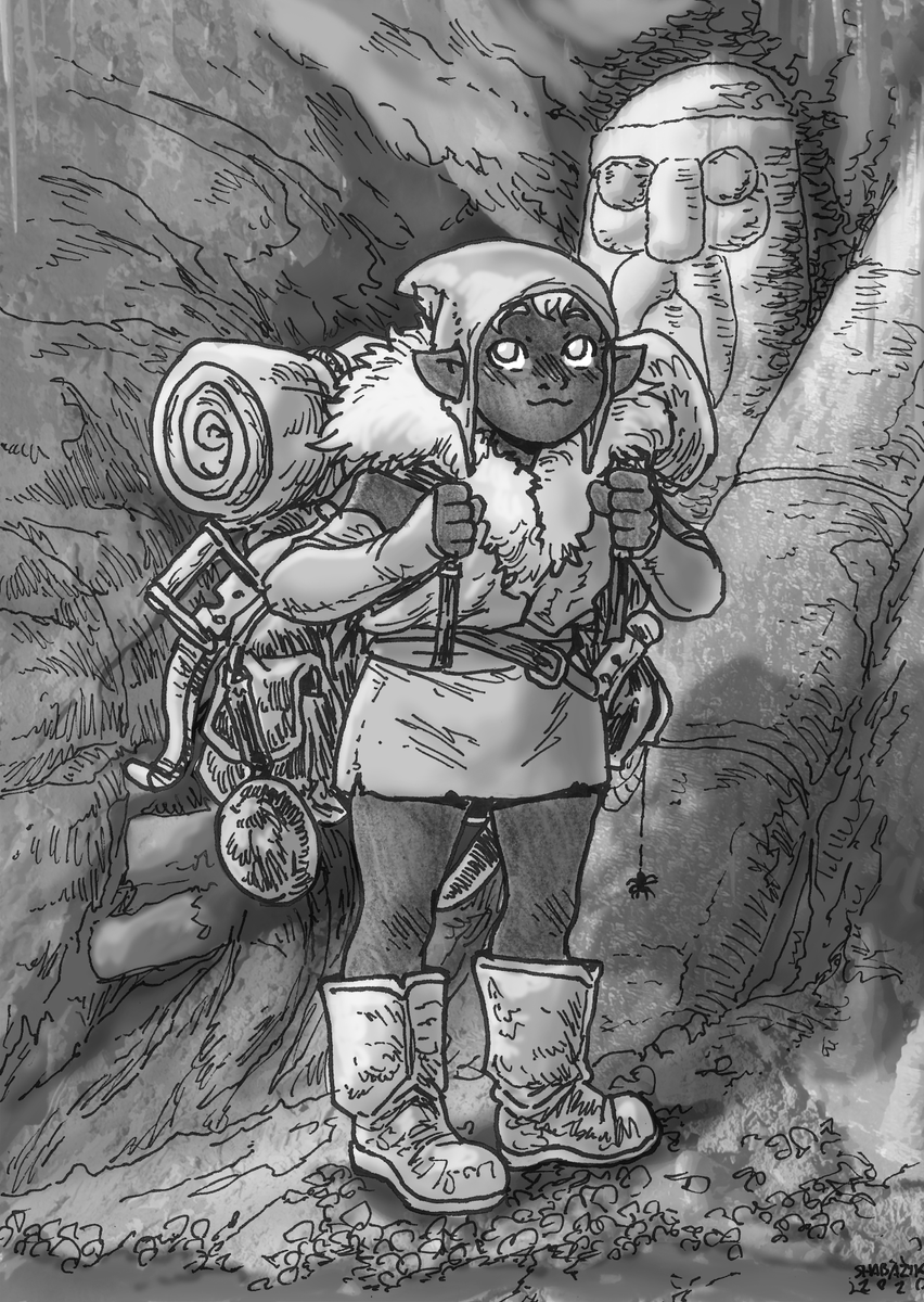 shabazik's tweet image. "let's go on an adventure! And don't mind the dwarven markers! They are old news!"

#drawing done for #drowcember, the #drow december drawing challenge. I'm only drawing some here and there, true to be told!

#adventurer #elf #drowling #fantasyart #cave