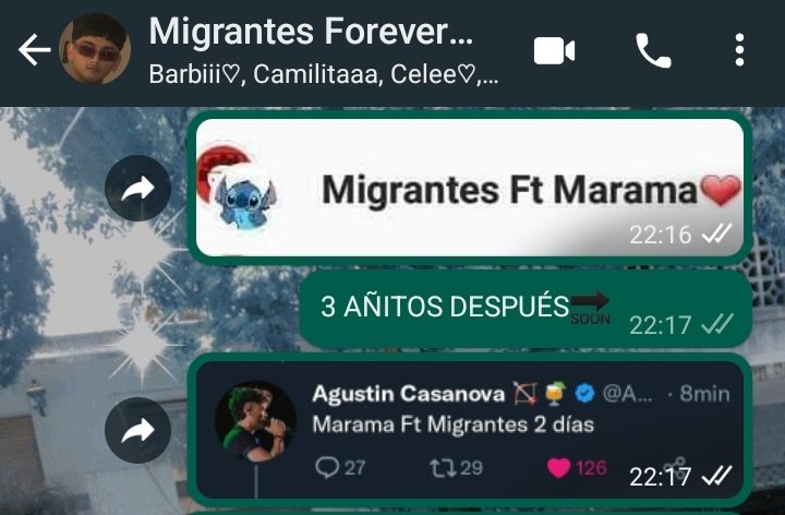 migrantesforev1's tweet photo. Por fin llegó, 3 años jodiendo con este feat y estamos a 2 días de que se haga realidad🥹 
✨️Marama ft Migrantes✨️ Gracias por alegrarnos el fin de año pibitos, los amamosss❤️ 🇦🇷x🇺🇾 https://t.co/oZEd1KYdse