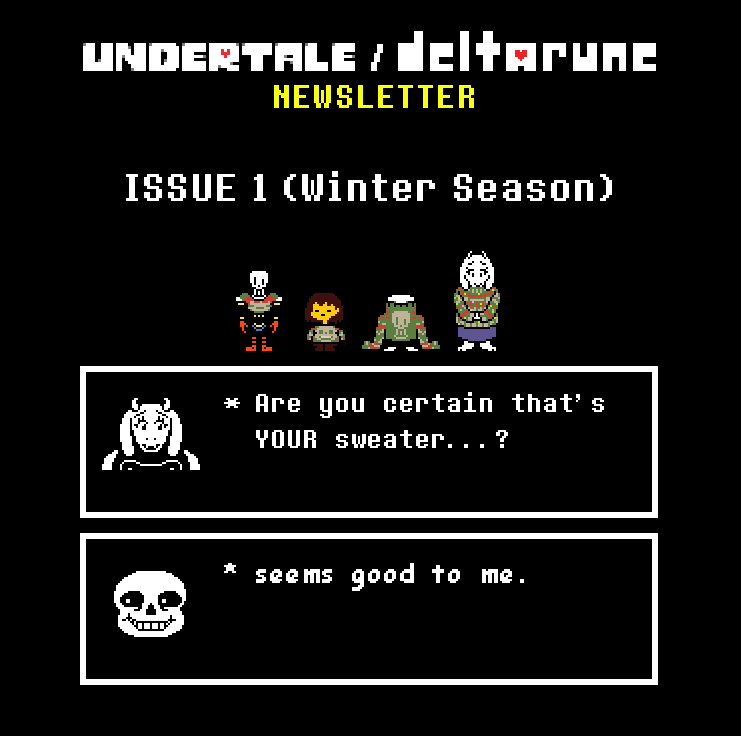 frisk in the Undertale/deltarune newsletter : r/Undertale