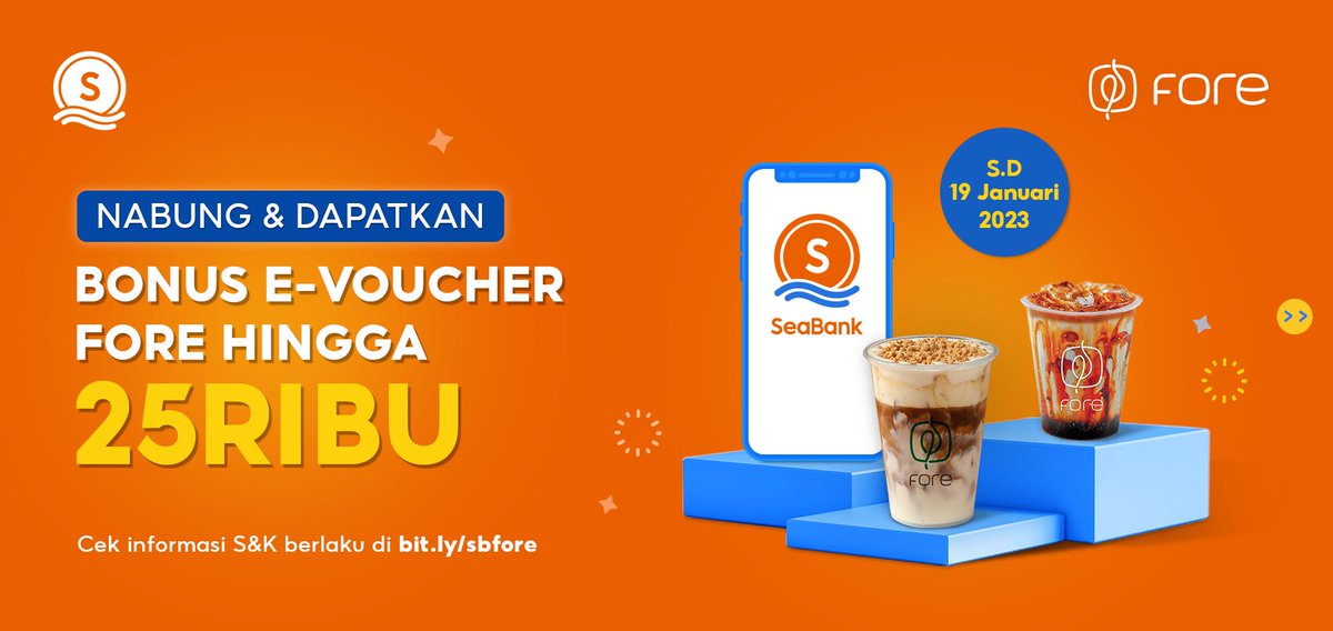 SeaBankID's tweet photo. Mau dapet traktiran FORE COFFEE dari mimin? Langsung aja nabung di Seabank🤗 REPLY "MANTUL" sebanyak-banyaknya kalo kalian mau dapetin promo menarik lainnya dari SeaBank! Info lengkapnya bisa cek disini ya👉https://t.co/VMaqZEr9Lf #LebihUntungdiSeaBank #SeaBankID https://t.co/XZflrdw7eD