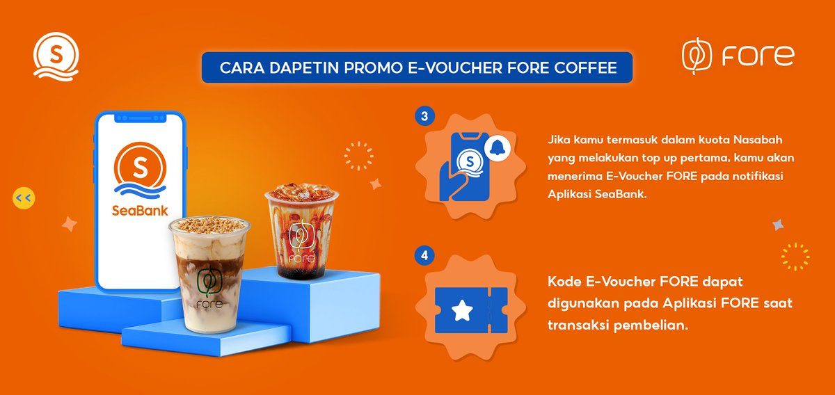 SeaBankID's tweet photo. Mau dapet traktiran FORE COFFEE dari mimin? Langsung aja nabung di Seabank🤗 REPLY "MANTUL" sebanyak-banyaknya kalo kalian mau dapetin promo menarik lainnya dari SeaBank! Info lengkapnya bisa cek disini ya👉https://t.co/VMaqZEr9Lf #LebihUntungdiSeaBank #SeaBankID https://t.co/XZflrdw7eD