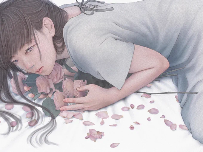 #寒い冬は白い作品を貼る白って難しいよね。(全部難しいけど…) 