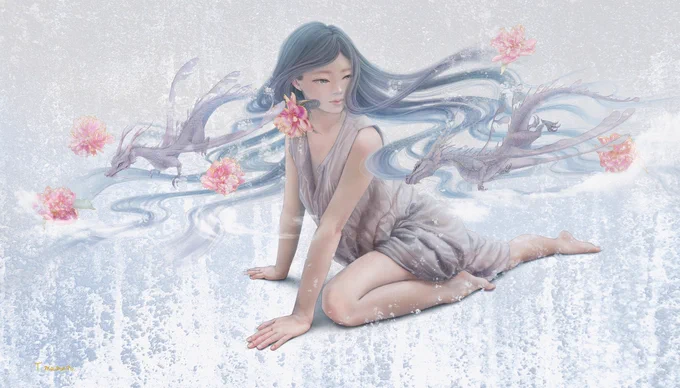 #寒い冬は白い作品を貼る白って難しいよね。(全部難しいけど…) 