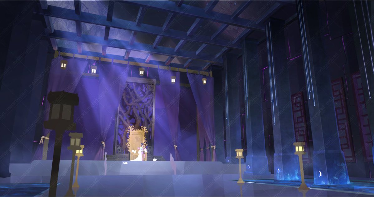 This is how I'm posting my art for now. I know some sort of AI engine will remove the watermarks, but at least that's more work for them (* ￣︿￣) #visdev #humanartist #WIP