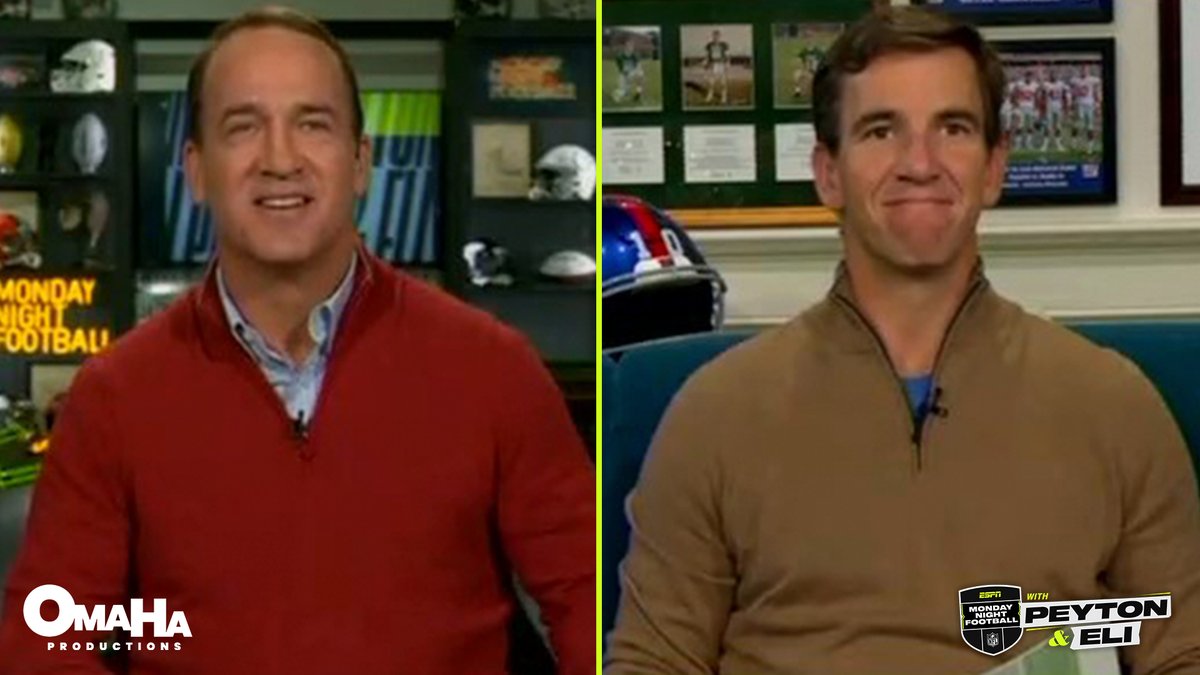 OmahaProd's tweet photo. Who has the best quarter zip tonight?

RT for Peyton
Like for Eli https://t.co/0XyhCWZbJx