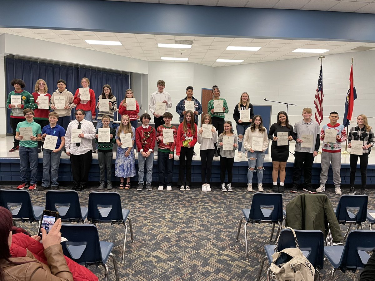BinghamBears's tweet photo. @BinghamBears would like to congratulate all of our National Junior Honor Society inductees.  Our NJHS ceremony was held this evening to honor these students!  Congratulations! #BearsRising https://t.co/rrem4pVeIw