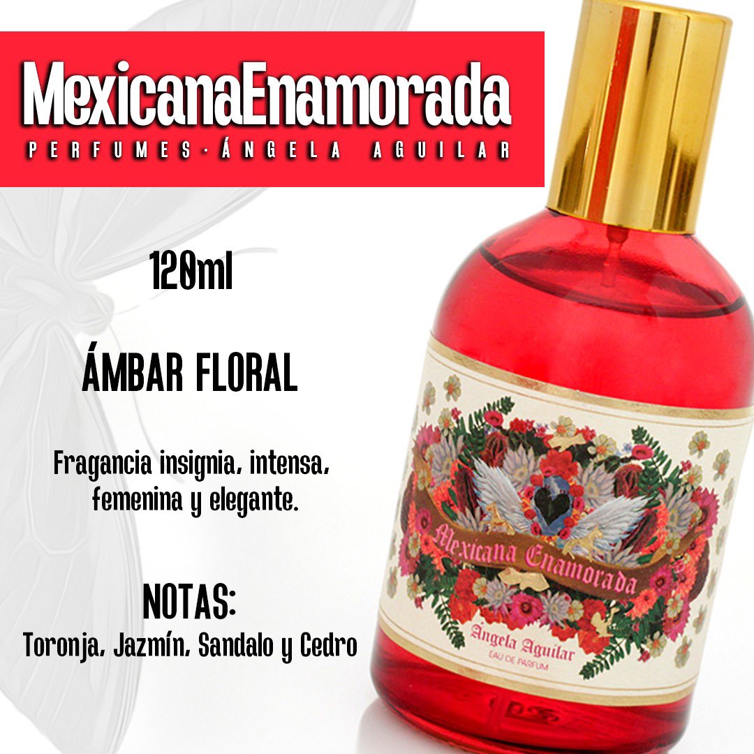 AngelaAguilar__'s tweet photo. ¡Angelitxs! Que emoción poder  compartir con ustedes que finalmente está disponible mi línea de perfumes con las fragancias #MexicanaEnamorada 🇲🇽😍,  #Caricia 💕y #Alegría 💫 

Los tres son unisex y ya están disponibles en mi tienda: https://t.co/mG6HhowuFm https://t.co/arlEETnpha