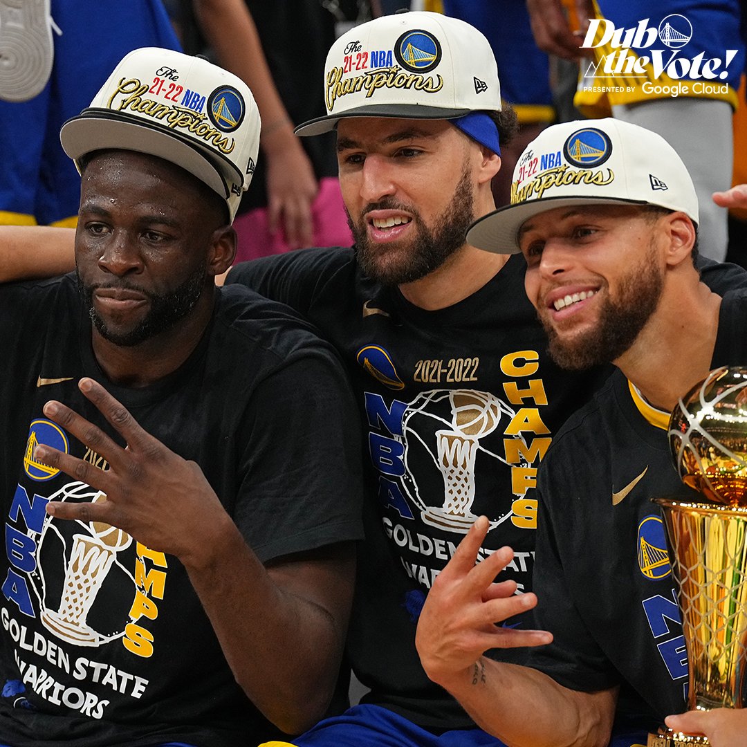 warriors's tweet photo. Steph. Klay. Dray. Iconic.

Get the trio to #NBAAllStar 💪