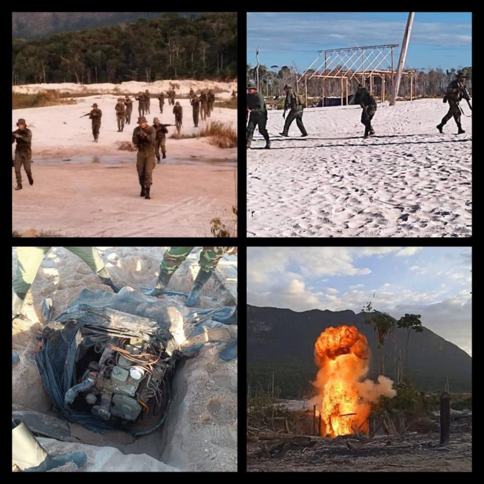 dhernandezlarez's tweet image. En Operaciones de Seguridad y Defensa en el Parque Nacional Yapacana #FANB localiza y desmantela campamento de minería ilegal con 27 moto bombas, 
10 plantas eléctricas, 6 turbinas, 5000 metros de manguera, 4000 litros de gasoil, 2 tamices y otros pertrechos de minería ilegal.