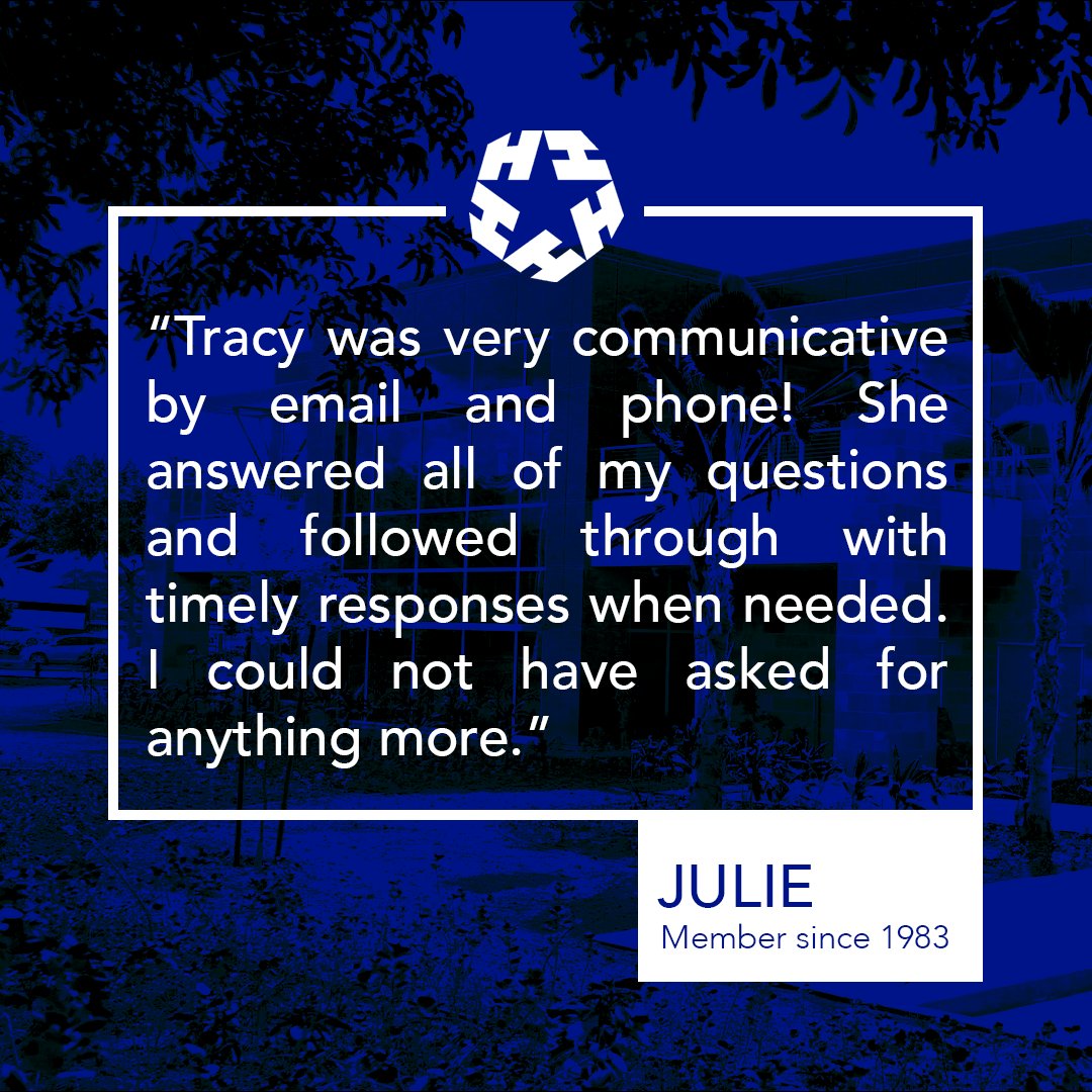 We're happy to help! Thank you, Julie, for sharing your experience with us!

#HickamFCUMemberStories