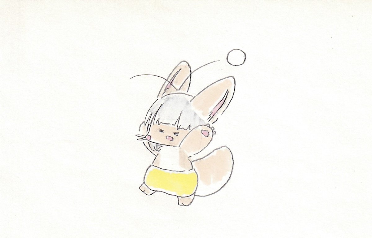 ナナチ(メイドインアビス) 「キャッチボールナナチちゃん。#イラスト #メイドインアビス 」|けだまのイラスト
