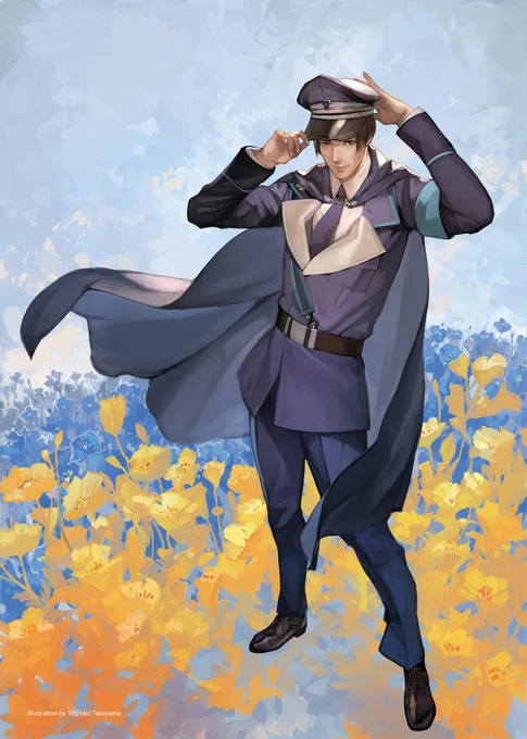 #兎に角10万フォロワー目指す～嫁の二次創作本の表紙用に描いたイラストです「囚われのパルマ」須田看守です 