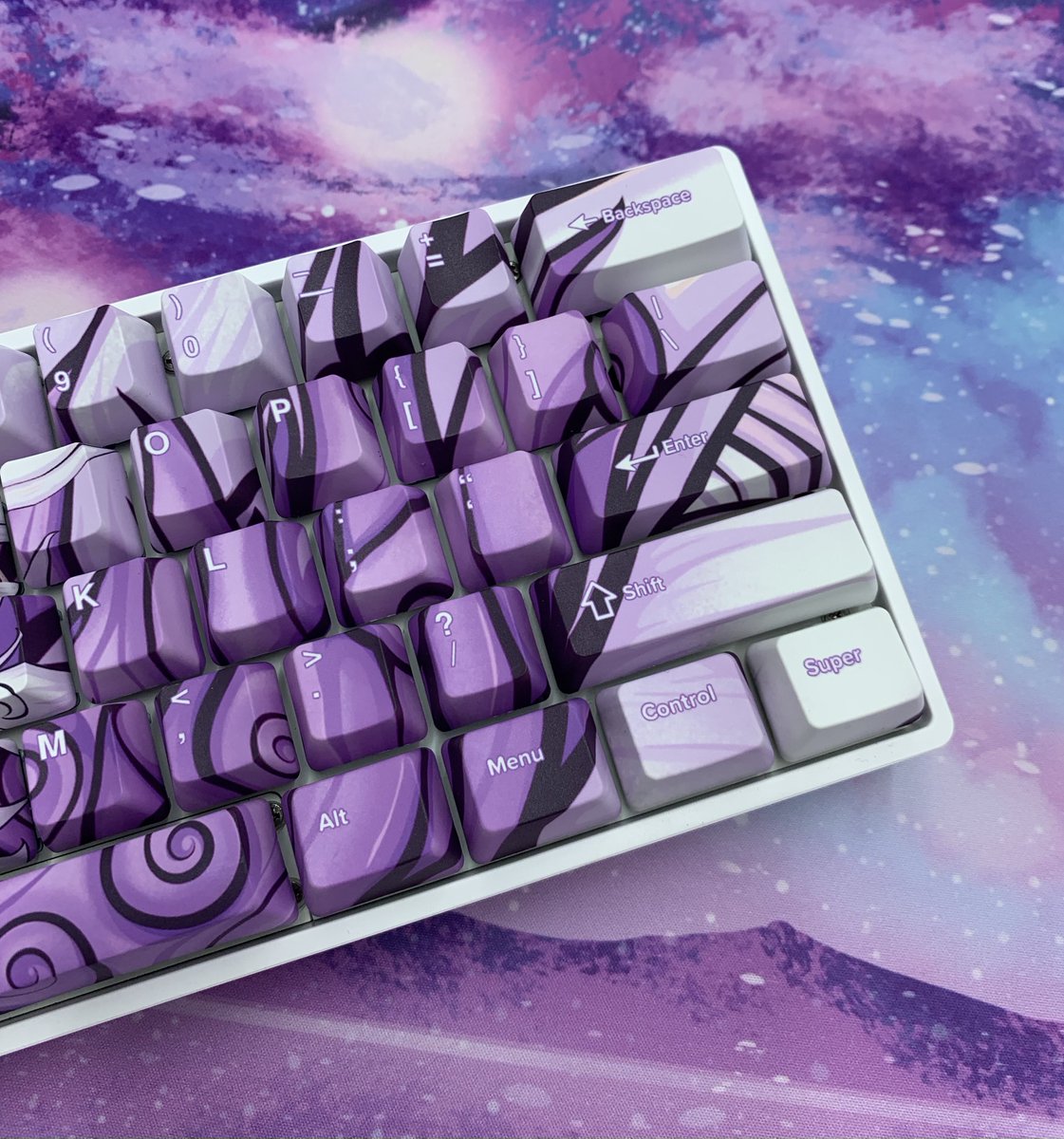 AlpheriorKeys's tweet photo. We are almost to the point where we can launch our Lavender Oni, Until then let’s give another one away!💜

To Enter:
-Like &amp; Retweet
-Follow us ;)
-Comment a GIF

Thanks everyone for joining! The winner of these keycaps will be randomly chosen Tomorrow! Good Luck💜 https://t.co/FfCM774yDv