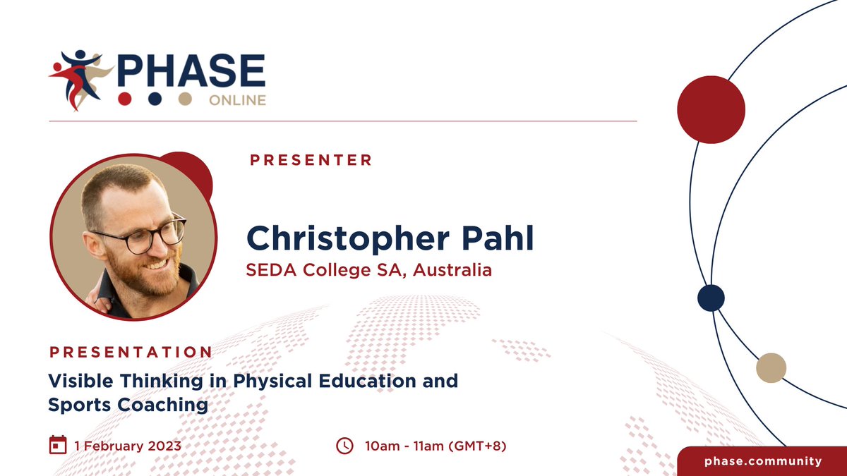 PHASEglobal's tweet photo. Join Christopher Pahl (@christopherpahl) for Visible Thinking in Physical Education and Sports Coaching at 1 Feb - 10am  +8GMT https://t.co/YRF24zKL0T https://t.co/6Gy0JgBhVC