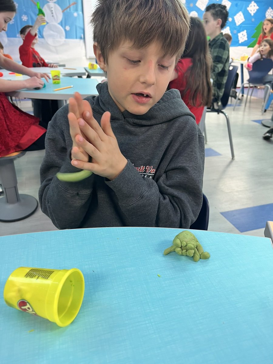 We spent the day doing winter activities in the Rock Your School Room. Some of the highlights were math rotations and using playdoh to answer all about me holiday questions. We are so lucky to have such an amazing space to learn in! <a href="/EdmonsonLions/">Edmonson Elementary | The Lamphere Schools</a> #wearelamphere