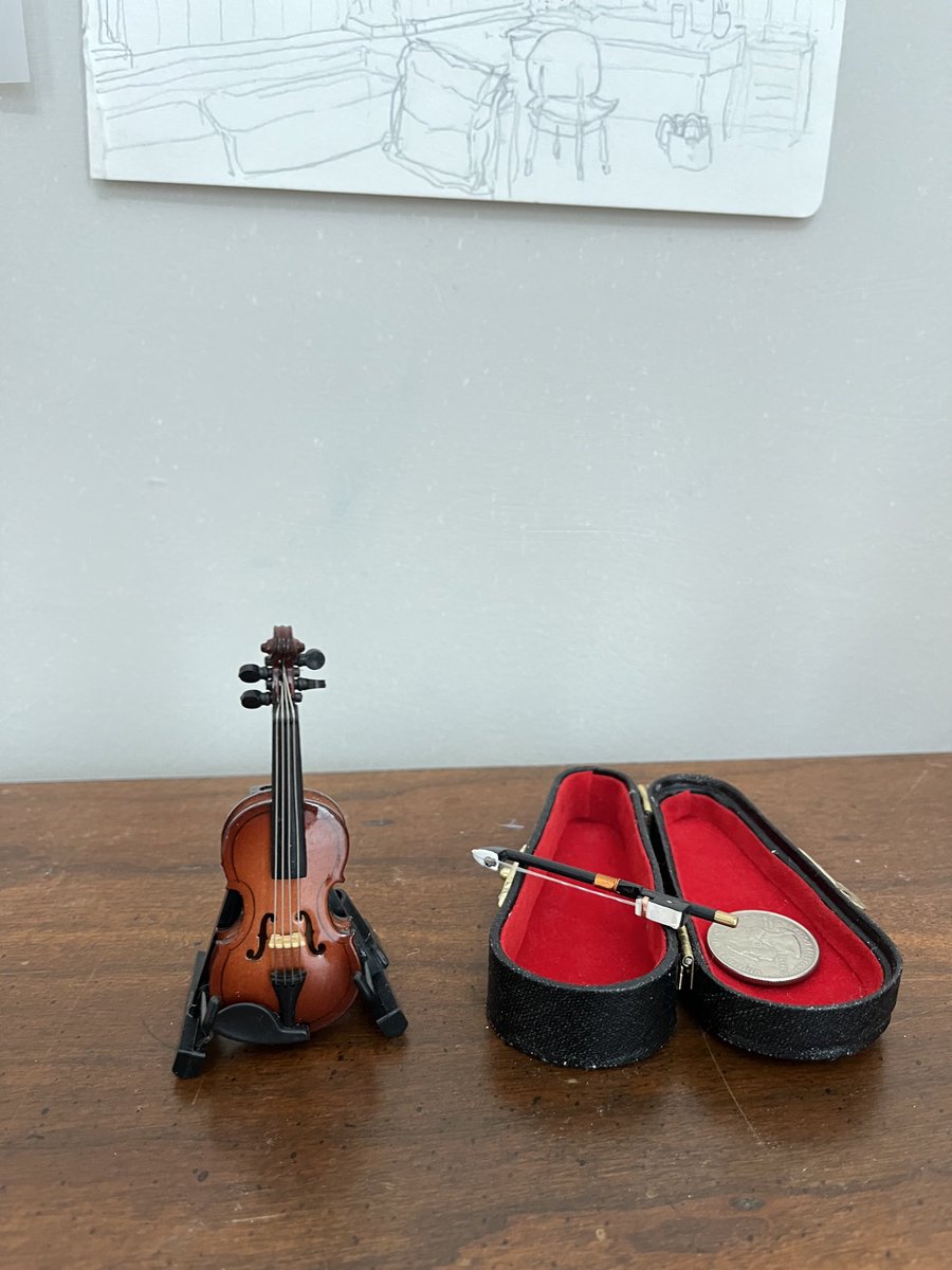 Petty holiday gift guide: tiny violin for someone who complains too much (quarter for scale)