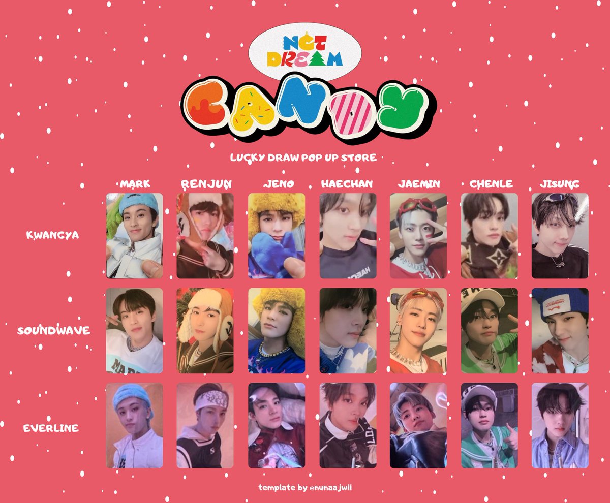 Preview Template Photocard pc NCT DREAM Winter Special Mini Album