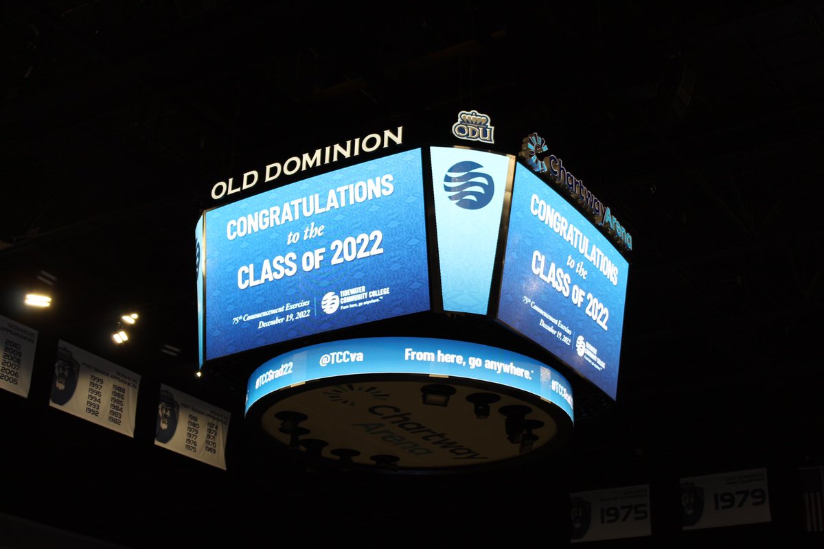 TCCva's tweet photo. Our 75th Commencement Exercises recognized the achievements of our graduates tonight. We applaud our student speaker, Harvey Miller III, and our keynote speaker, Delceno Miles. #TCCproud of #TCCGrad22 https://t.co/3JhHh4fTbZ