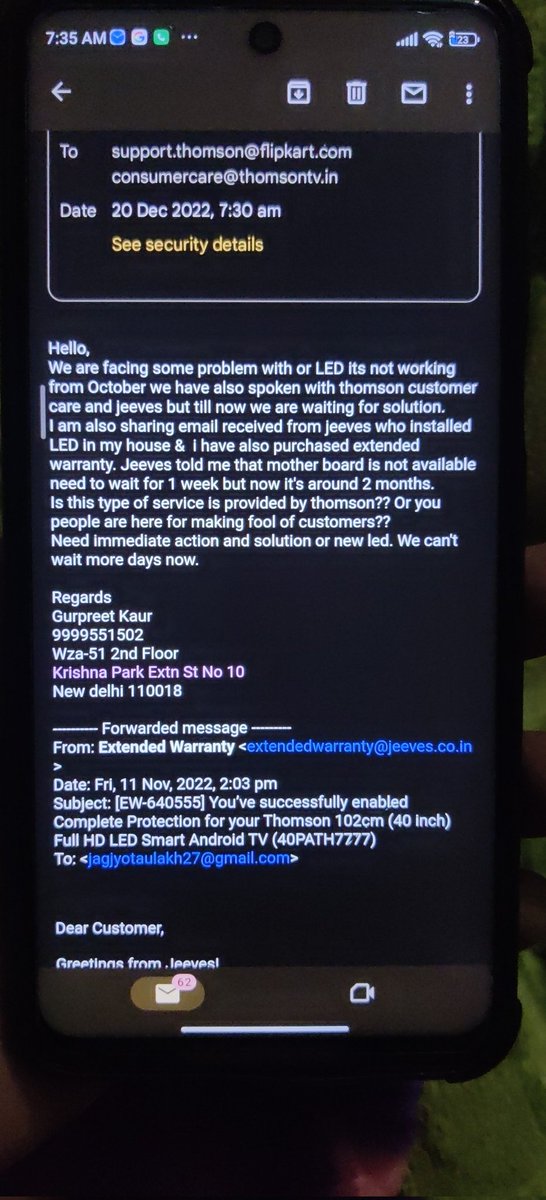 Maninde34763227's tweet photo. My LED is not working and it's 2 months now still waiting for mother board replacement. If you don't have parts then why u are making fool of people https://t.co/yqWRYGOl3T
