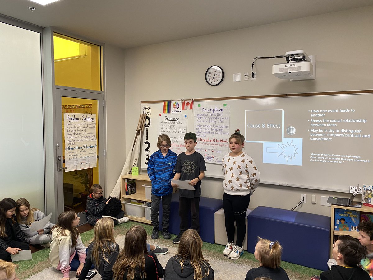 Grade 6 students ended their Text Forms &amp; Structures learning in the LC <a href="/heronscrossing/">Herons Crossing School</a> with <a href="/Alidajill/">Alida</a> <a href="/KerryKindermann/">Kerry Kindermann</a> and @LifeInTheLLC by sharing what they learned with their peers in their own words. #rvsed #literacy #abed #comprehension