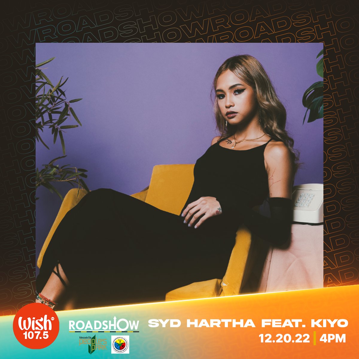 wish1075's tweet photo. Catch the live performances of singer Selena Marie and singer-songwriter @sydhartha featuring Kiyo on today's Roadshow!

The Wish Bus will be stationed at the Valenzuela City People's Park. See you there, Wishers! https://t.co/KiKg2Mc0sI