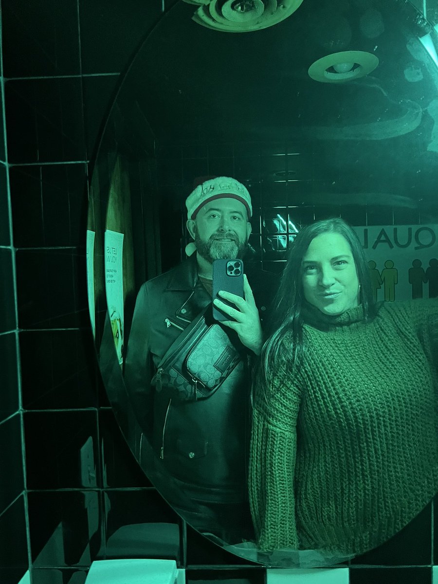b2therice's tweet photo. The work Xmas party was more lit than a Christmas tree. Cut to @kylemariexo and I taking selfies in the Closet bathroom 😂. We need to refresh the Botox asap and stop thinking we are 20 😝. https://t.co/OuvfMbX8z9