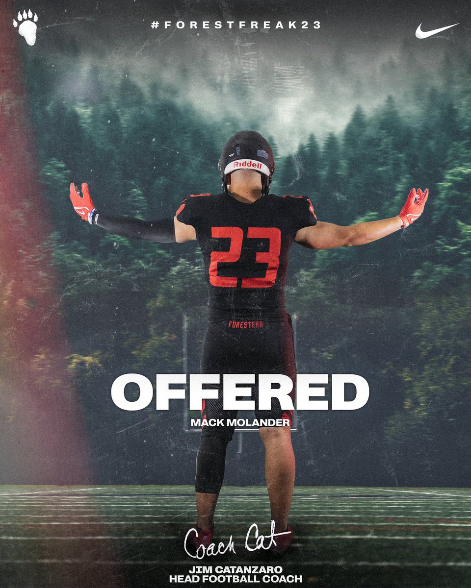 MackMolander's tweet photo. After a great conversation with Coach Catanzaro @LFC_FOOTBALL, I’m excited to have received an offer from Lake Forest! @Eastmark_FF https://t.co/oJ8gR7zCeT