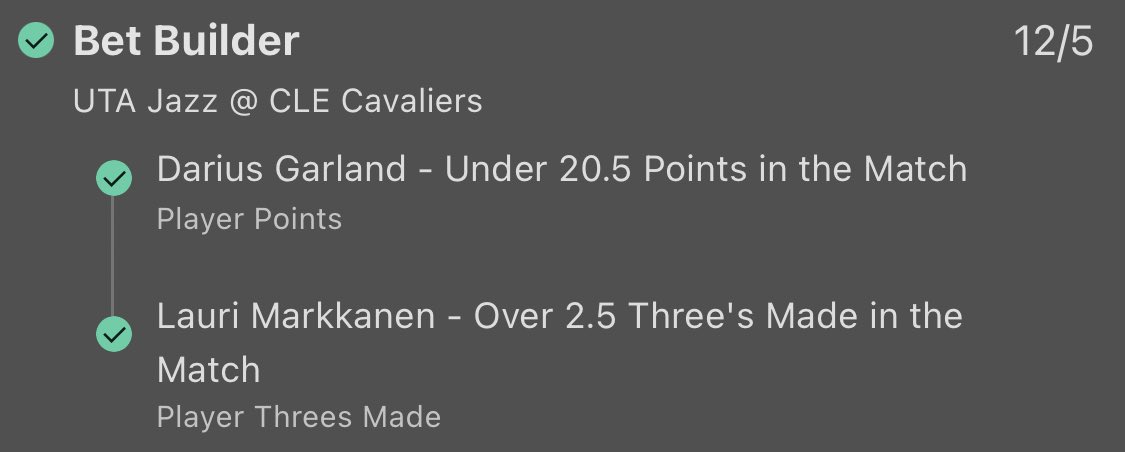 SportsStatLive's tweet photo. UTA vs CLE  2/2 ✅

12/5 win 

1u returned 3.4u https://t.co/M9qeu4aaTQ