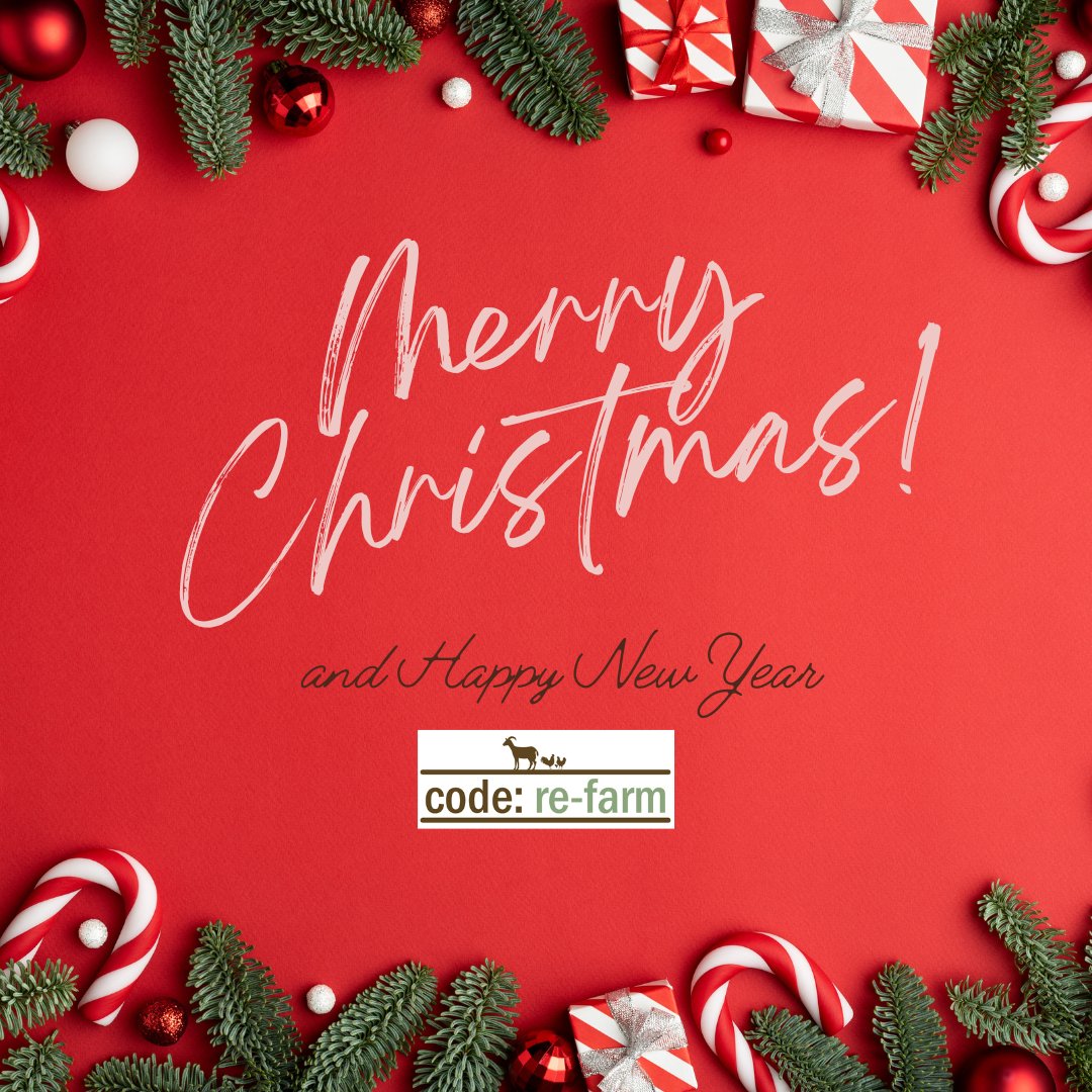From all of us at Code: Re-farm, warm wishes for the holiday season! We aim to enter the new year achieving results and more exciting news about successful implementation of the project. Merry Christmas and a happy &amp; successful new year to everyone!
#h2020 #eufunded #farm2fork