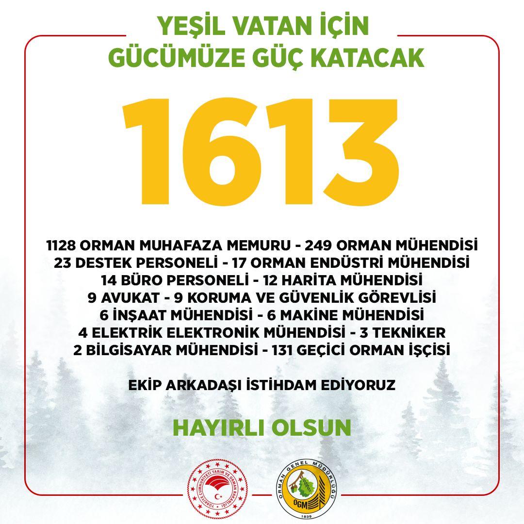OGMgovtr's tweet photo. Teşkilatımızın gücüne güç katacak, 

1️⃣4️⃣8️⃣2️⃣ sözleşmeli personel ile 1️⃣3️⃣1️⃣ geçici orman işçisi istihdam ediyoruz.

#YeşilVatan'a hayırlı olsun. https://t.co/SB52ymoc81