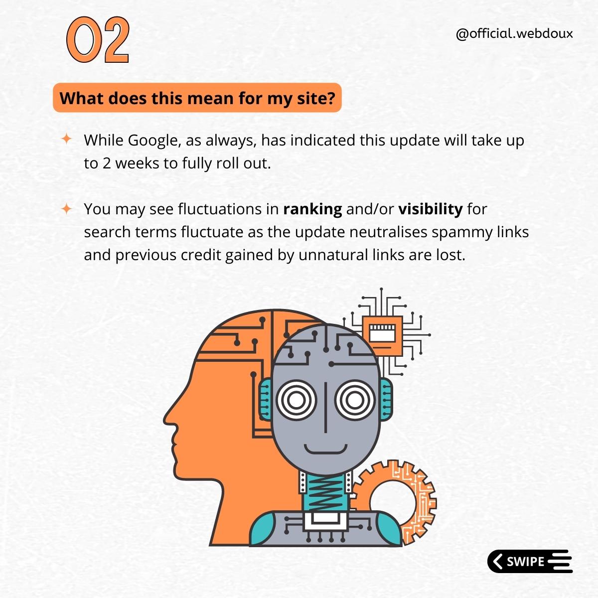 Webdoux's tweet image. Google Unleashes December 2022 Link Spam Update With SpamBrain AI.
.
.
&lt;&lt; Swipe left to know more!
#Google #SpamUpdate #SpamBrain #AI #ArtificialIntelligence #December #DigitalMarketingAgency #DigitalMarketing #BrandDevelopment #BrandGrowth #Webdoux #Chennai