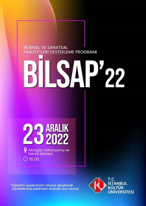 🖇️Üniversitemizin Bilimsel ve Sanatsal Destekleme Programı (BİLSAP) kapsamında gerçekleşecek Ödül Töreni, 23 Aralık 2022 Cuma günü saat 15.00’te Akıngüç Oditoryumu ve Sanat Merkezi'nde düzenlenecek.

<a href="/IKUedu/">İstanbul Kültür Üniversitesi</a>