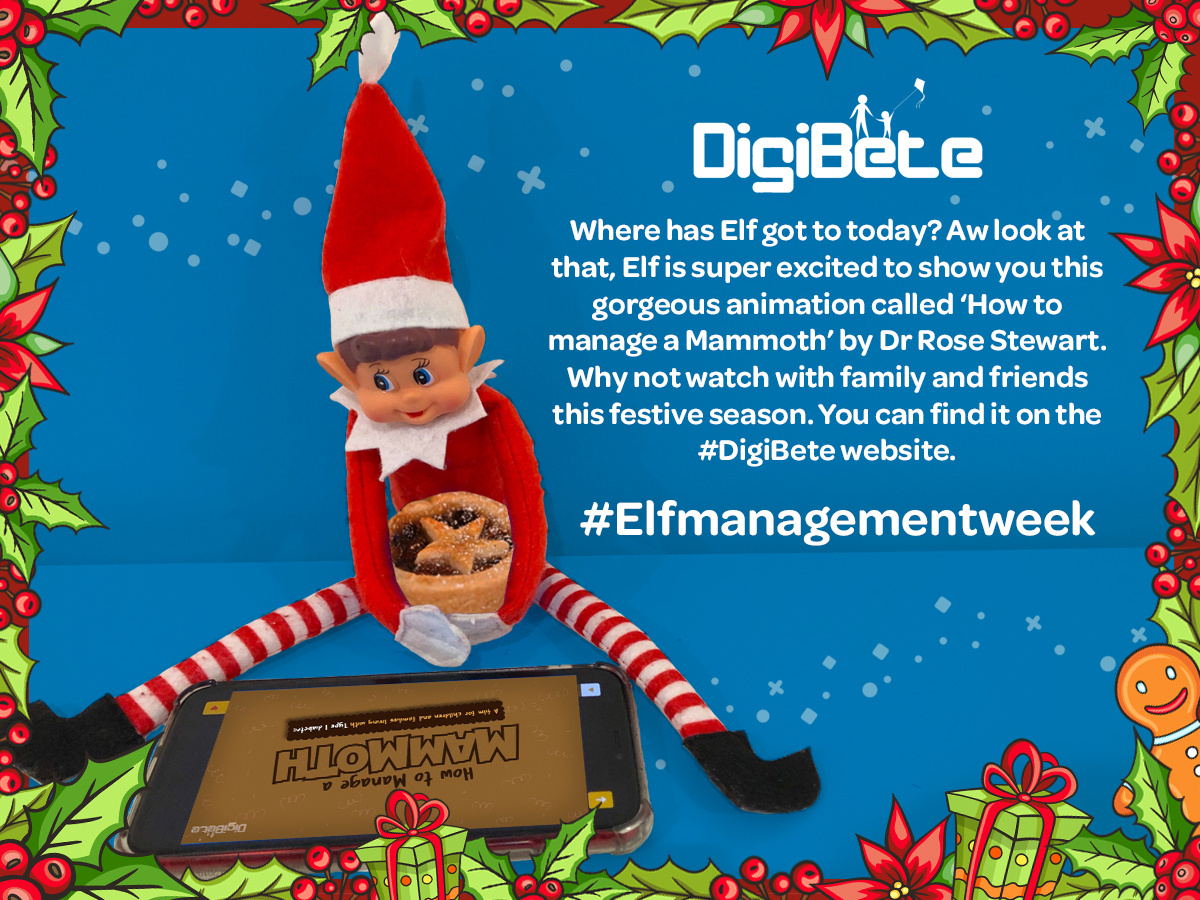 DigiBeteUK's tweet photo. Elf is super excited to show you this gorgeous animation called ‘How to Manage a Mammoth' by @TalkingType1 @DrRoseStewart
https://t.co/RXZu7KLVPJ
#DigiBete #DigiBeteApp #ElfmanagementWeek #DiabetesAwareness #T1D #Type1diabetes https://t.co/DbtP6pM3kT