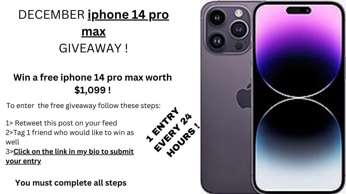 Ok, voyons si je peux gagner un iphone 14 pro max pour Noël
LOL, bonne chance à tous