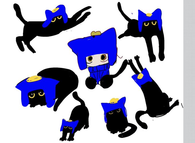 「cat on head sitting」 illustration images(Latest)