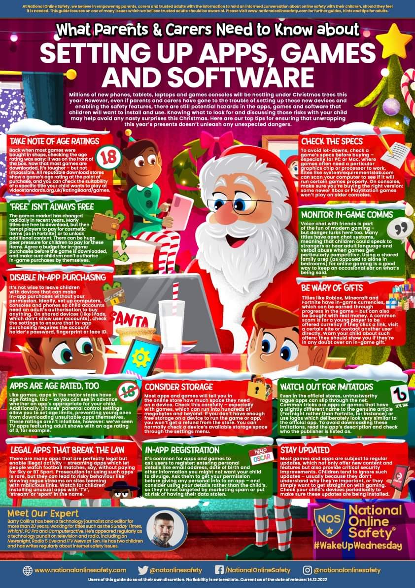 ‘Tis the season to … stay safe online! 🎅🛡 

Check this guide for tips on how to minimise #OnlineSafety risks – helping you ensure the only Christmas surprises are nice ones! 🎁

Download >> bit.ly/3hnVzkq