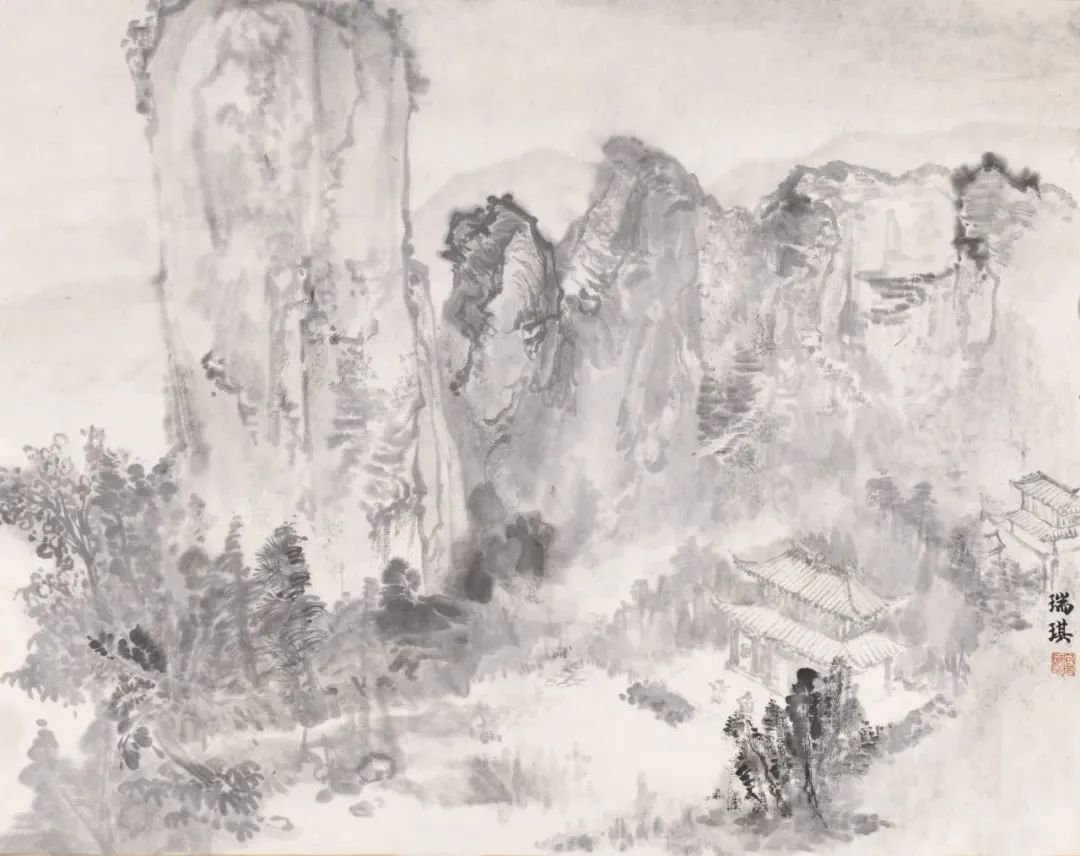 CAAofficialEN's tweet photo. Students of the Class of 2020 of the School of Chinese Painting and Calligraphy of #CAA visited Yandang Mountain for an outdoor sketching practice to get artistic inspiration from natural landscapes. Check out these ink landscape paintings. #Art #University #StudyAtCAA https://t.co/tn9JqcVljL