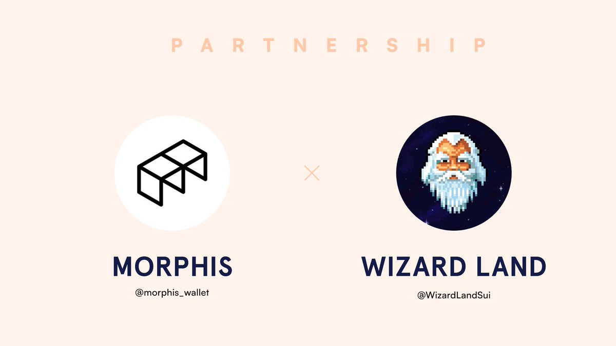 We are thrilled to announce the partnership with 
@morphis_wallet smart wallet empowers the NFT communities on <a href="/SuiNetwork/">Sui</a>!

To celebrate the partnership, we will give away 
5 White Wizard 🧙‍♂️ &amp; 5 OG from Morphis ✨

To win:
Follow @morphis_wallet &amp; <a href="/WizardLandSui/">Wizard Land - Sui💧</a> 
RT &amp; tag 3 fren
