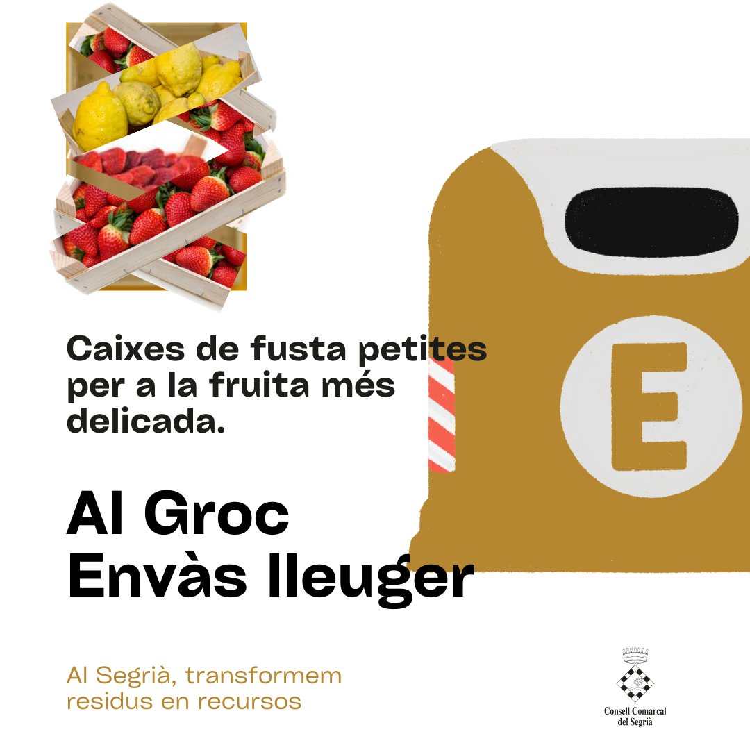 Què podem dipositar al contenidor d’envasos lleugers? llaunes, brics, envasos de plàstic, aerosols, bosses de plàstic... No podrem dipositar joguines, restes de menjar, envasos de vidre, etc. <a href="/SegriaResidus/">Segrià Residus</a> #CompromisSegrià #TerradePonent #RecollidaSelectiva #Reciclatge