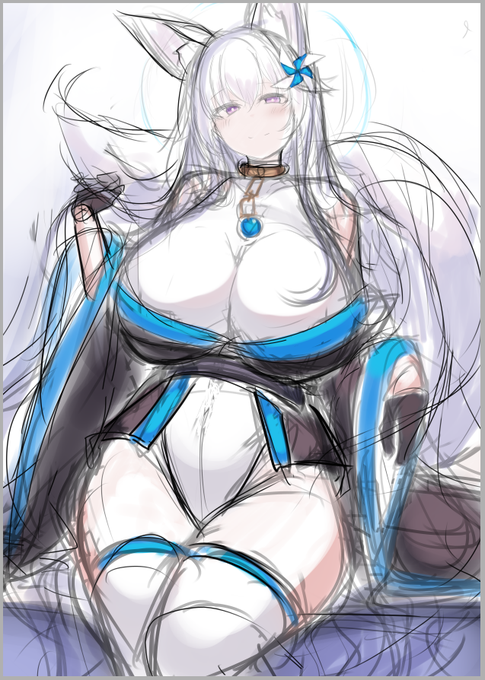 いい感じの絵になる可能性だけが存在しているラフ状態でいじってニコ…てするうちの子描きたい部 