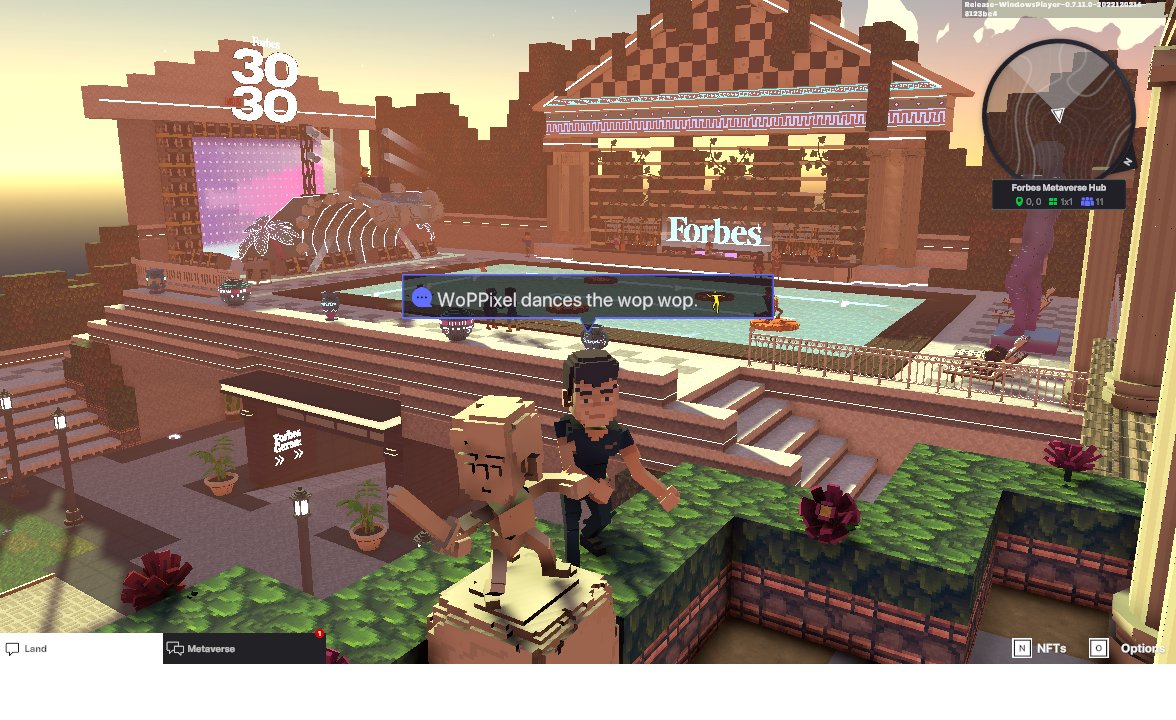 WoPPixel's tweet photo. @TheSandboxGame @Forbes @polygonalmind In the @Forbes Metaverse Hub! Check my screenshot below 🎈👇 https://t.co/959FGGlQDq