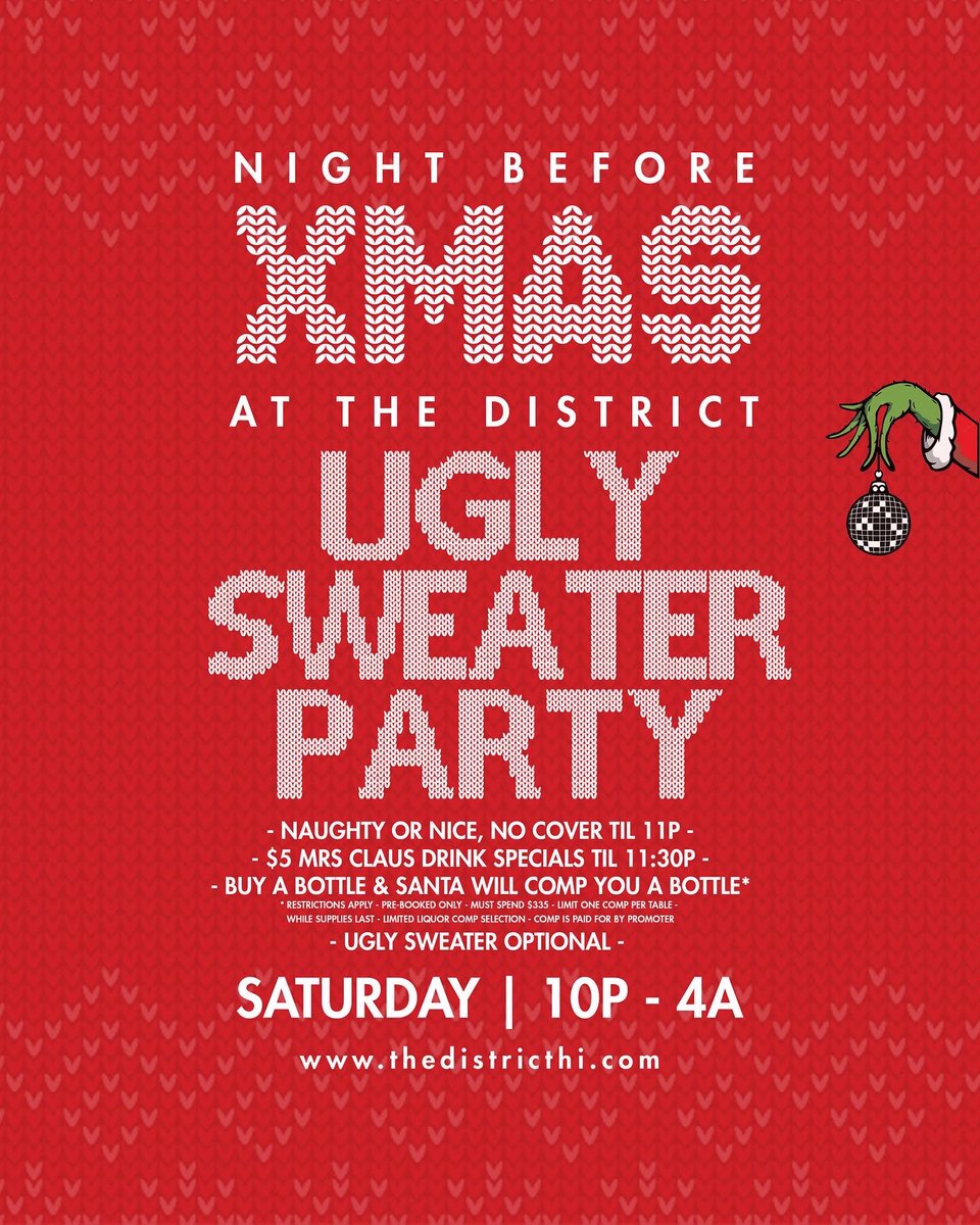 Christmas Eve at your favorite Honolulu Nightclub!