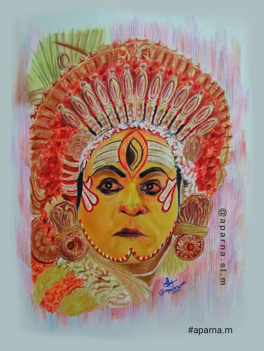 AparnaArtist's tweet photo. Color pencil sketch of varaharoopam @shetty_rishab from kantara #Kantara #rishabshetty 
Hope u like it :)
@RishabShettyFC @KantaraFilm @VKiragandur @hombalefilms #kantaramovie #Kantara #colourpencilart #art #drawing #vahararoopam #likeandshare https://t.co/ANfZ7WSoDP