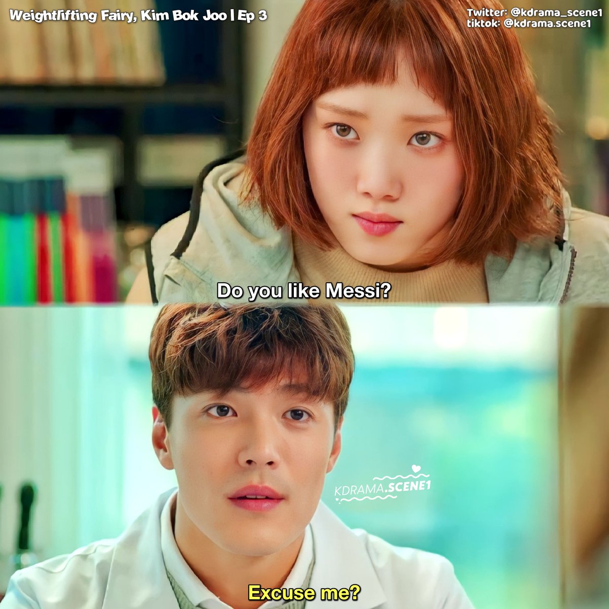kdrama_scene1's tweet photo. An iconic moment that has transcended time
#WeightliftingFairyKimBokJoo
#DoYouLikeMessi https://t.co/lIztofcTun